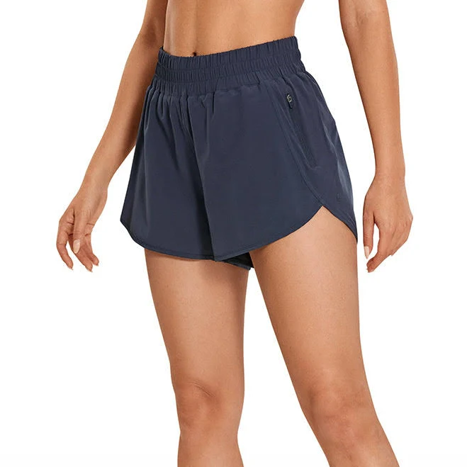 bottom CRZ YOGA Women's Running High Waisted Mesh Lined Shorts 3 crz yoga $28