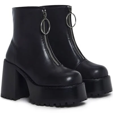 shoes Current Mood Detention Hall Platform Boots - Black - BLACK / US 5 Dolls Kill $69.3