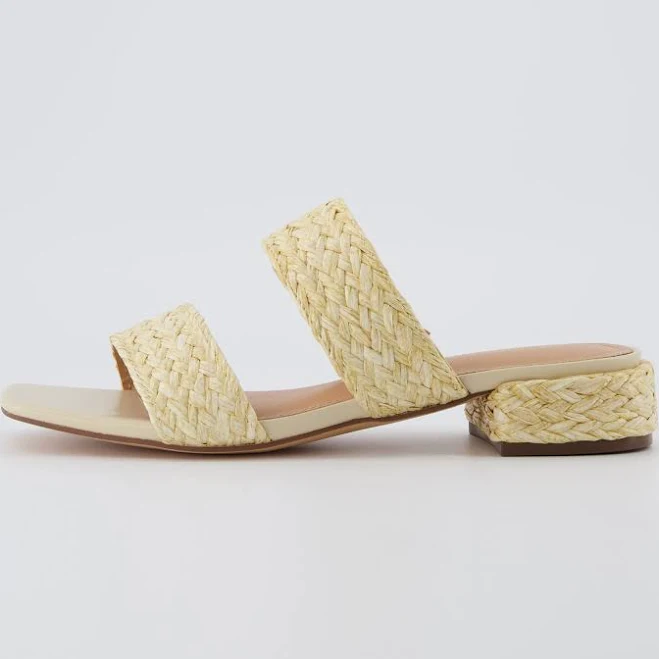 shoes Cushionaire Women's Niki Raffia Block Heel Sandals Cushionaire $49.99