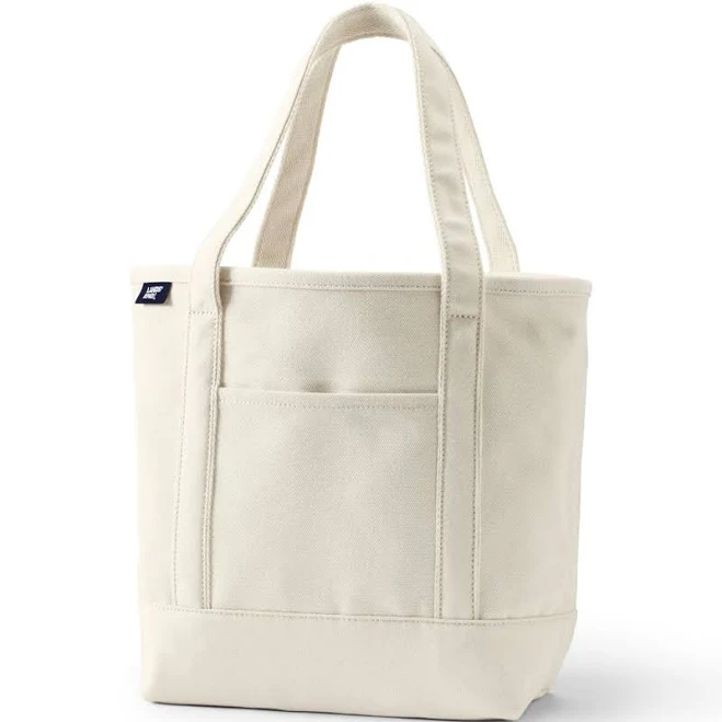 bag Custom Logo Open Top Canvas Tote Bag Lands' End Business Outfitters $36.73