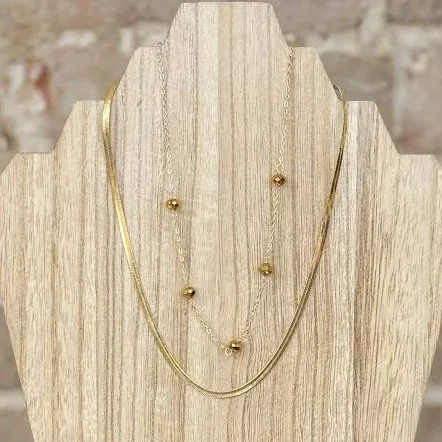 accessory Dainty Layered Gold Necklace June August Boutique $18.95