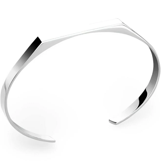 accessory Dako Geometric Rigid Cuff Bracelet in Stainless Steel allvaron.com $58.52