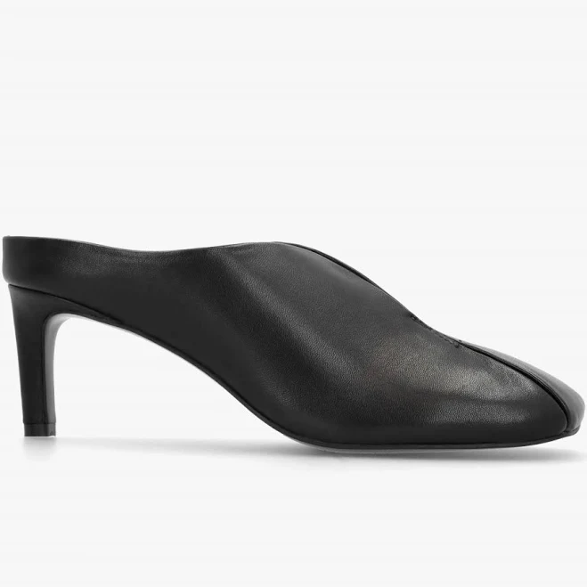 shoes DANIEL Squad Square Toe Leather Heeled Mules Daniel Footwear $56.67