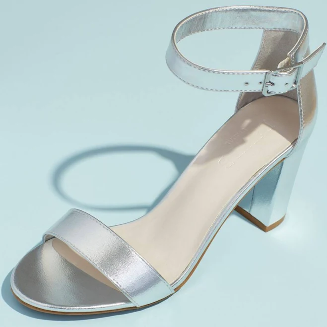 shoes David's Bridal Block Heel Ankle Strap Sandal David's Bridal $9.94