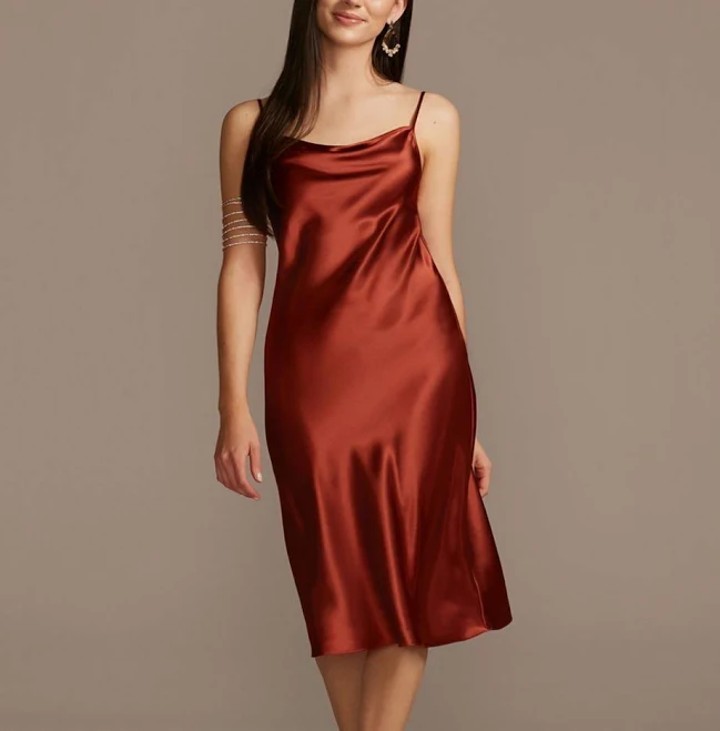 dress DB Studio Midi Satin Slip Dress David's Bridal $49.99