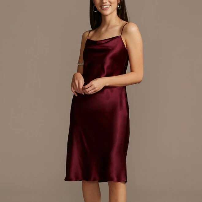 dress DB Studio Midi Satin Slip Dress David's Bridal $49.99