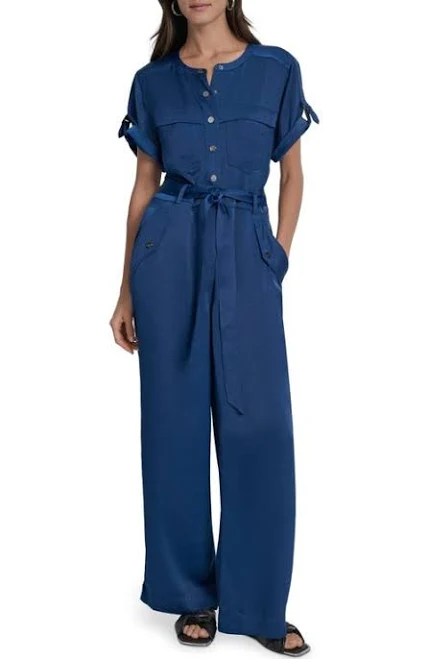 jumpsuit DKNY Women's Glazed Dressing Snap-Front Utility Jumpsuit Nordstrom $159