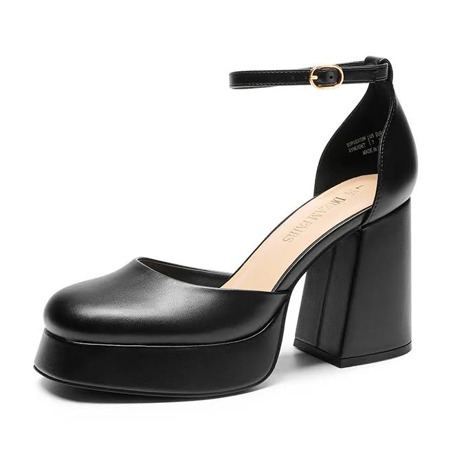 heels Dream Pairs Platform Ankle Strap Chunky Pumps Dream Pairs $52.99