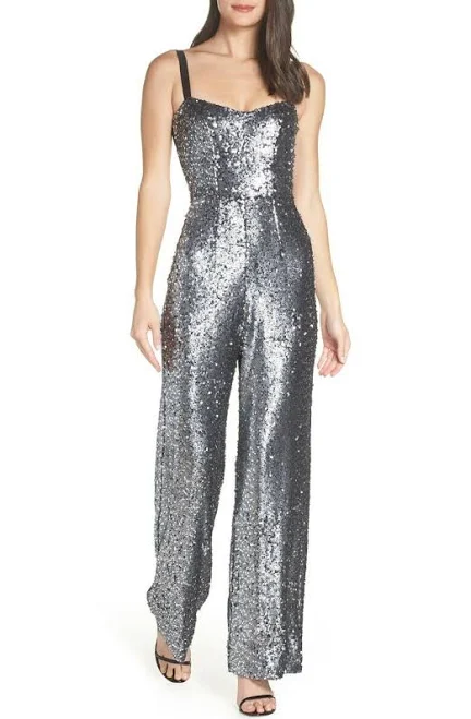jumpsuit Dress the Population Victoria Sequin Wide Leg Jumpsuit eBay $275