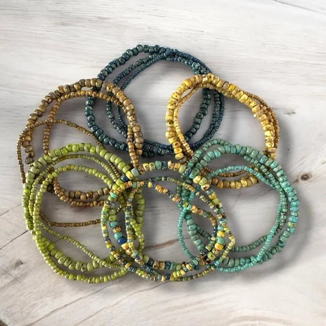 accessory Earth & Tide Picasso Beaded Bracelet Set Etsy - Seller $14