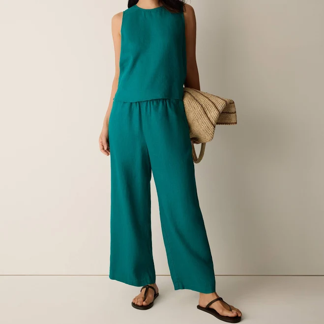 pants Eileen Fisher Women's Organic Linen Wide-Leg Pants Eileen Fisher $178