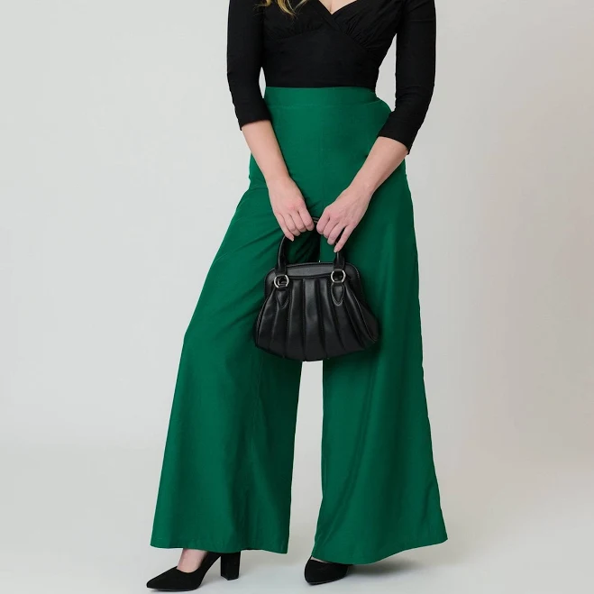 pants Elizabeth Palazzo Trousers Unique Vintage $78
