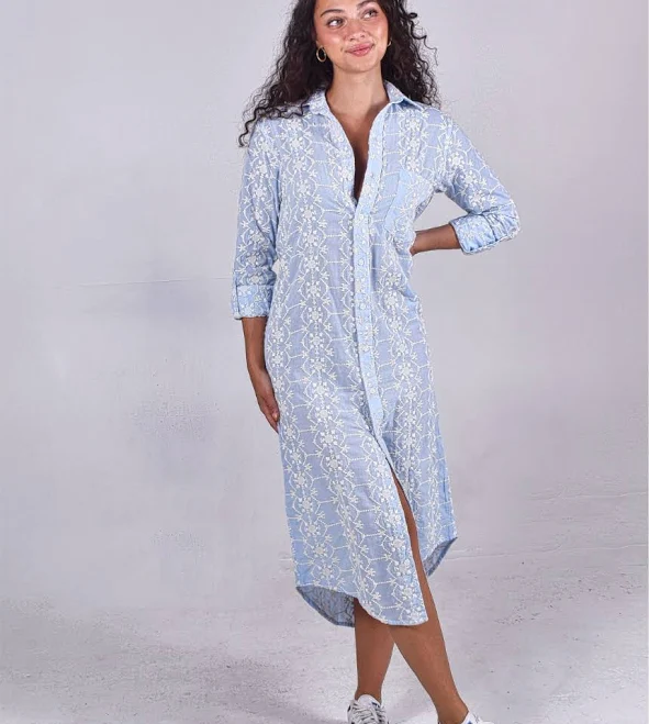 dress Embroidery Cotton Midi Dress Emily Phillips Clothing $399