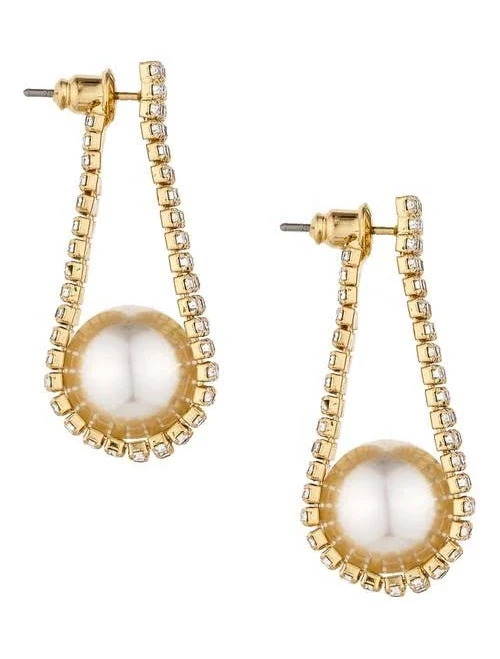 accessory Ettika 18K Gold Plated Teardrop Pearl Earrings Nordstrom $55