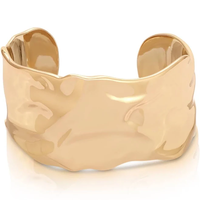 accessory Ettika 18k Gold Plated Thick Sculpted Cuff Bracelet Macy's $52.5