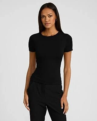top Express Women's Supersoft Fitted Double Layer Crew Neck T-Shirt Express $25.5