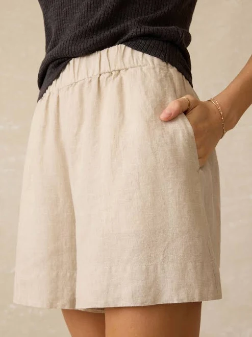 shorts Faherty Women's Laguna Linen Bayview Shorts Faherty $69