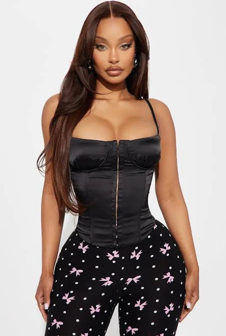 top Fashion Nova Camisa Top Pure Seduction Satin Corset Fashion Nova $29.99