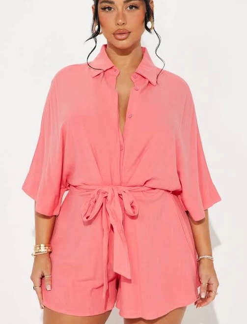 romper Fashion Nova Charlotte Linen Romper Fashion Nova $34.99