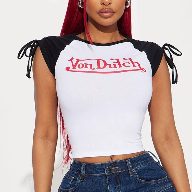 top Fashion Nova Von Dutch Cinched Baby Tee Fashion Nova $12