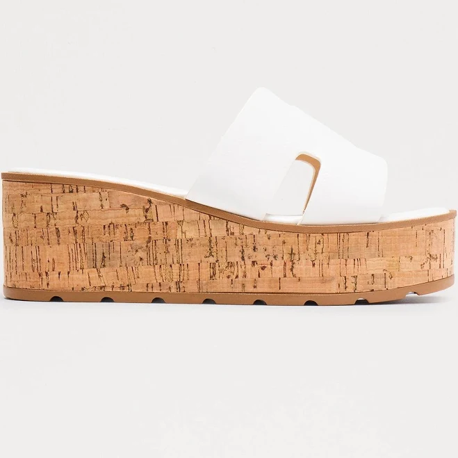 shoes Fashion Nova Women's Aylin Cork Platform Wedge Sandals Fashion Nova $19.99