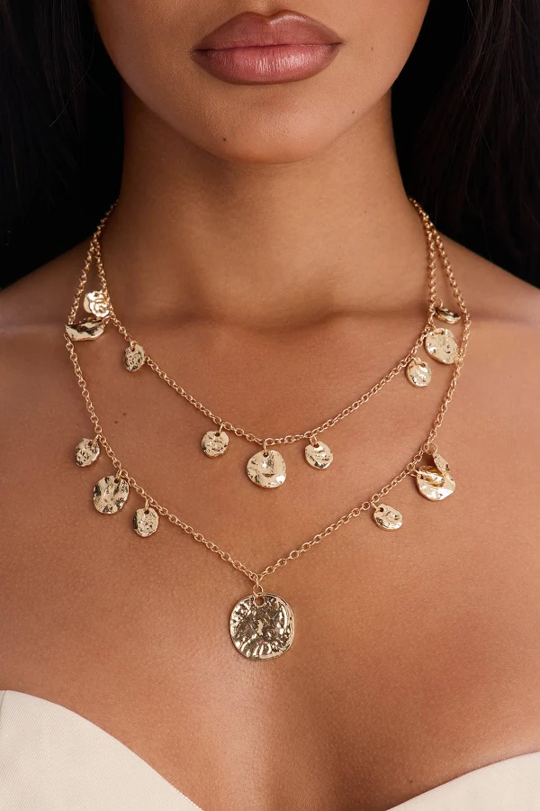 accessory Fashion Nova Women's Coined Layered Charm Necklace Fashion Nova $2.98