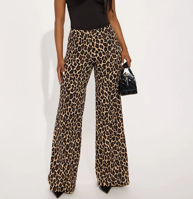 pants Fashion Nova Women's Wide Leg Leopard Pants Fashion Nova $9.98