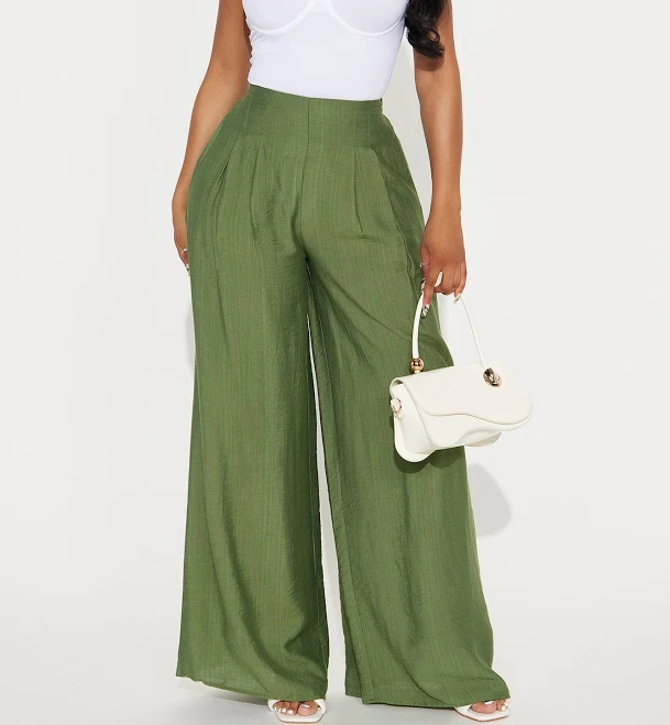 matching set Fashion Nova Women's Wide Leg Linen Pants Fashion Nova $22