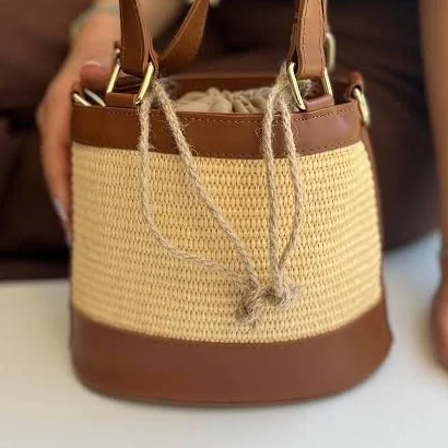 bag Faux Leather Drawstring Bucket Bag Etsy - Seller $65