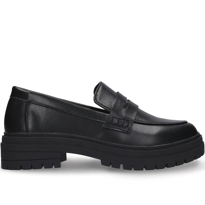 shoes Fiore Black Vegan Loafer Chunky Sole Urbankissed $147.31