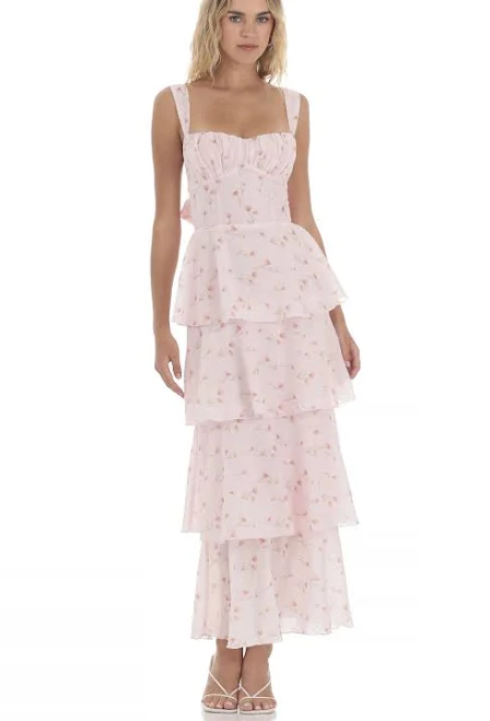 dress Floral Ruffle Maxi Dress LUCY IN THE SKY $72.11