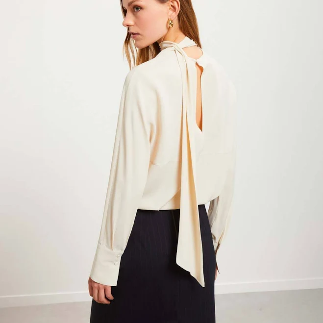 top Flowy A V Neck Blouse ottod'Ame $230