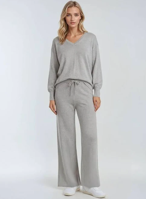 matching set Forever 21 V-Neck Sweater & Wide-Leg Pant Set Forever 21 $24.99