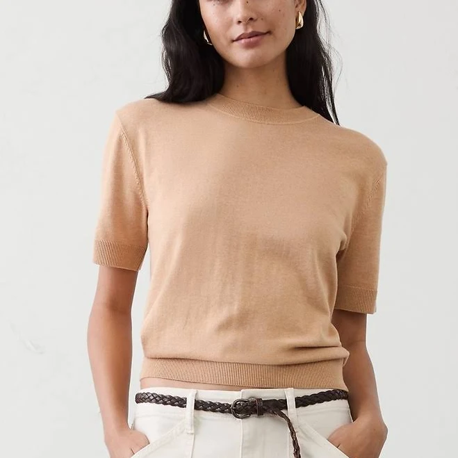 top Forever Short-Sleeve Sweater Banana Republic Factory $30