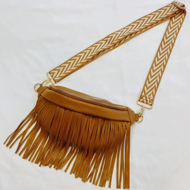 bag Fringed Vegan Leather Sling Bag MarketPlaceManning $46