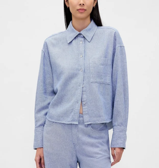 outerwear Gap Women's Oversized Linen-Cotton Shirt Gap $39