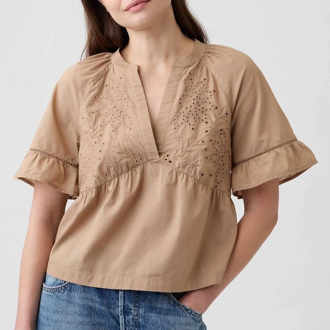 top Gap Women's Relaxed Eyelet Top Gap Factory $35.99