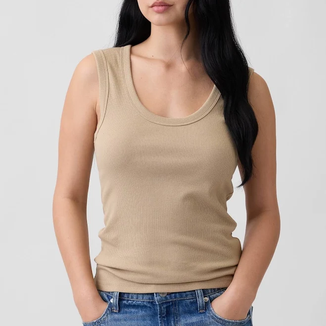 top (underneath) Gap Women's Ribbed Scoopneck Tank Top Gap Factory $13.99