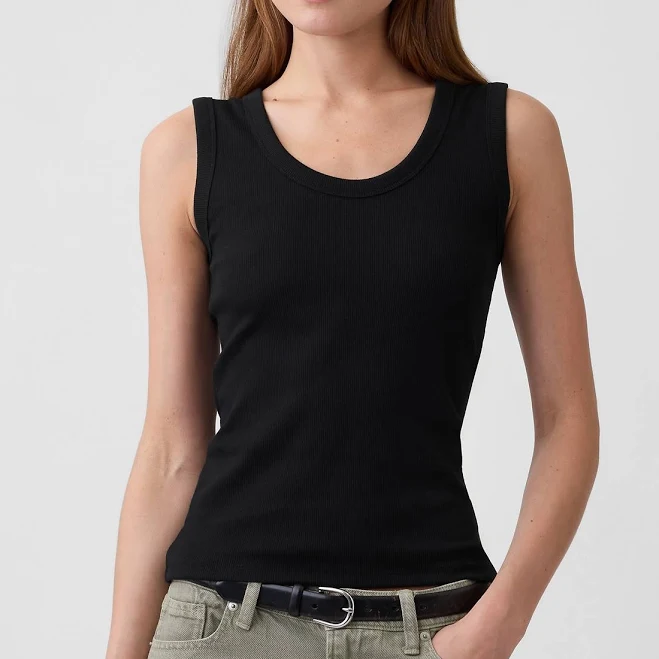 top Gap Women's Ribbed Scoopneck Tank Top Gap Factory $13.99
