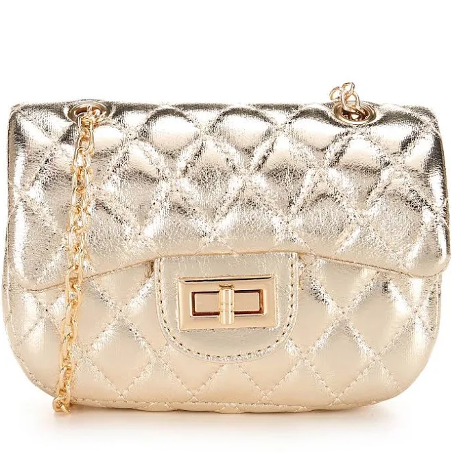 bag GB Girls Metallic Quilted Crossbody Purse Dillard's $30