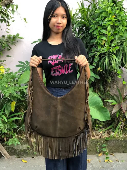 bag Genuine Leather Boho Suede Fringe Crossbody Bag Etsy - Seller $119.24