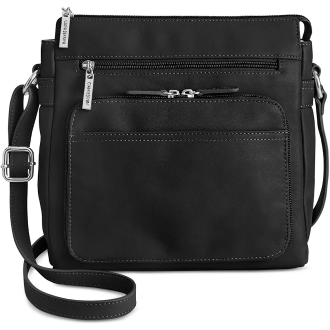 bag Giani Bernini Nappa Leather Front Zip Crossbody Macy's $104.65