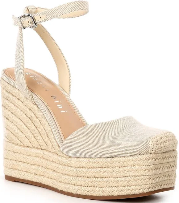 shoes Gianni Bini Scottie Raffia Jute Platform Espadrille Wedge Dillard's $119.99