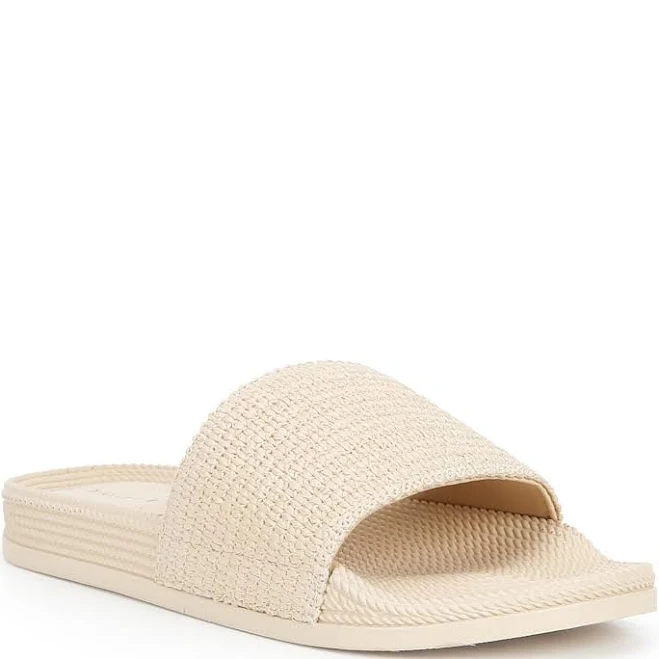 shoes Gianni Bini Women's Summadaze Raffia Banded Pool Slide Sandals Dillard's $49.99
