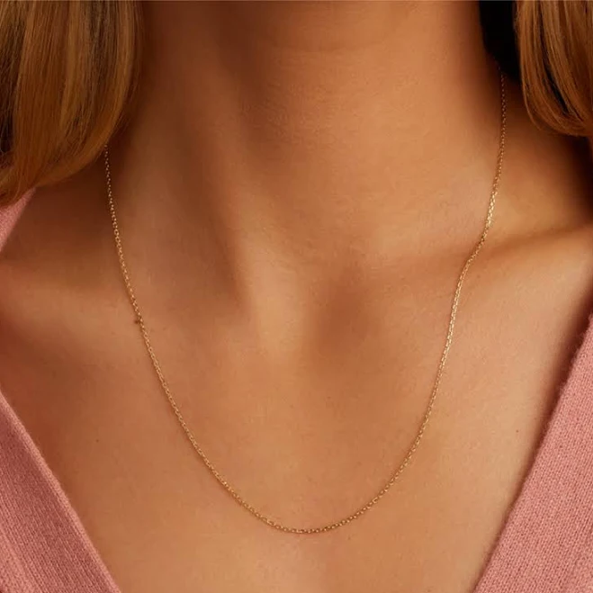 accessory Gorjana 14K Solid Gold Delicate Link Chain Necklace gorjana $488