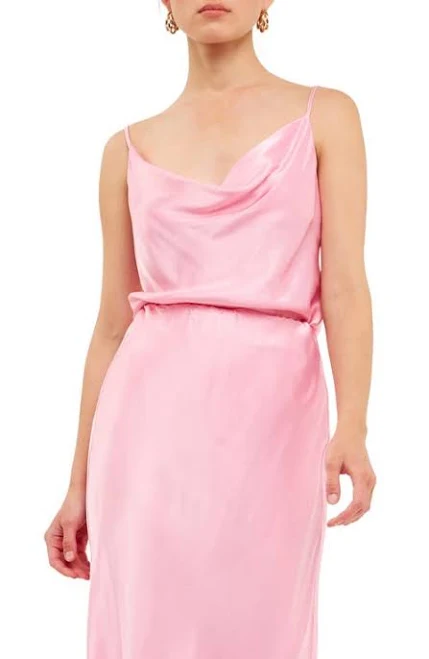 top Grey Lab Satin Cowl Neck Camisole Nordstrom $60