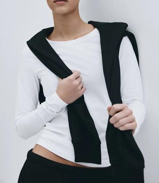 top H&M Ladies Fitted Cotton Top H&M $12.99