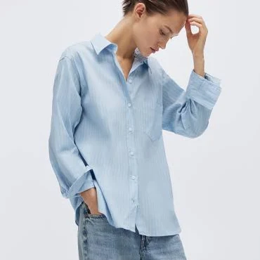 outerwear H&M Ladies Oversized Striped Shirt H&M $29.99