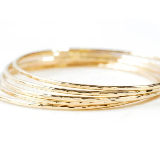 accessory Hammered Gold Stacking Bracelet Etsy - amywaltz $93.6