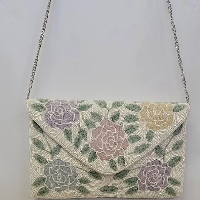 bag Handcrafted Beaded Floral Evening Bag Etsy - Seller $79